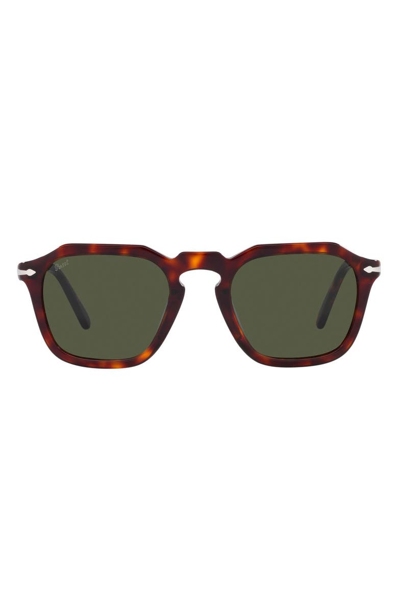 Persol 50mm Square Sunglasses, Main, color, Havana