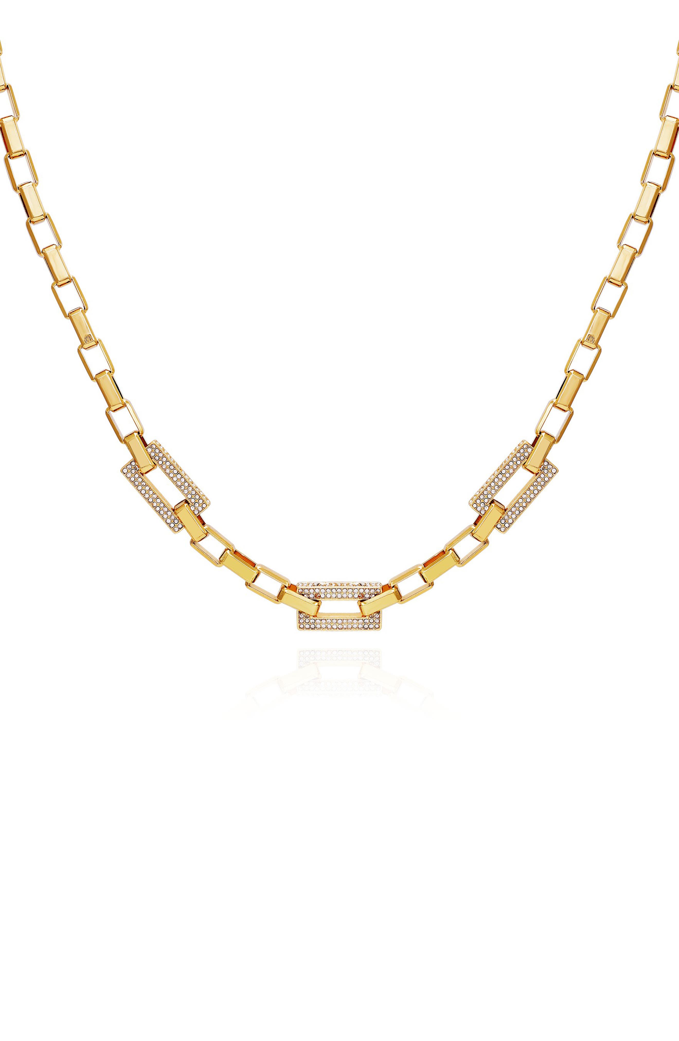 Vince Camuto Pavé Crystal Chain Necklace