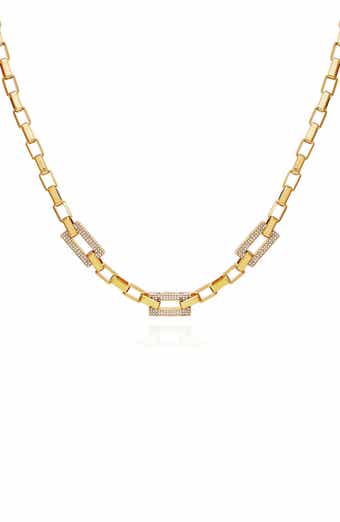 Vince Camuto Pavé Crystal Chain Necklace