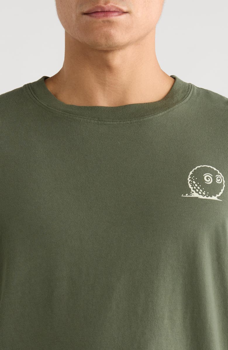 Malbon Golf Gorse Foraging Cotton Graphic T-Shirt, Alternate, color, Cavern