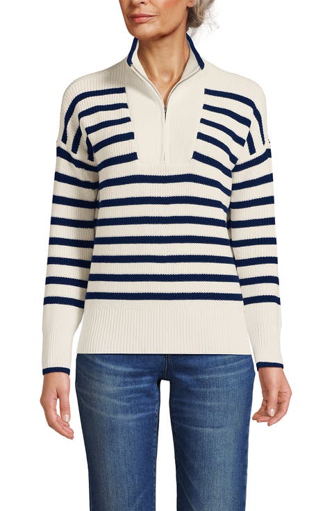 Drifter Cotton Quarter Zip Pullover Sweater