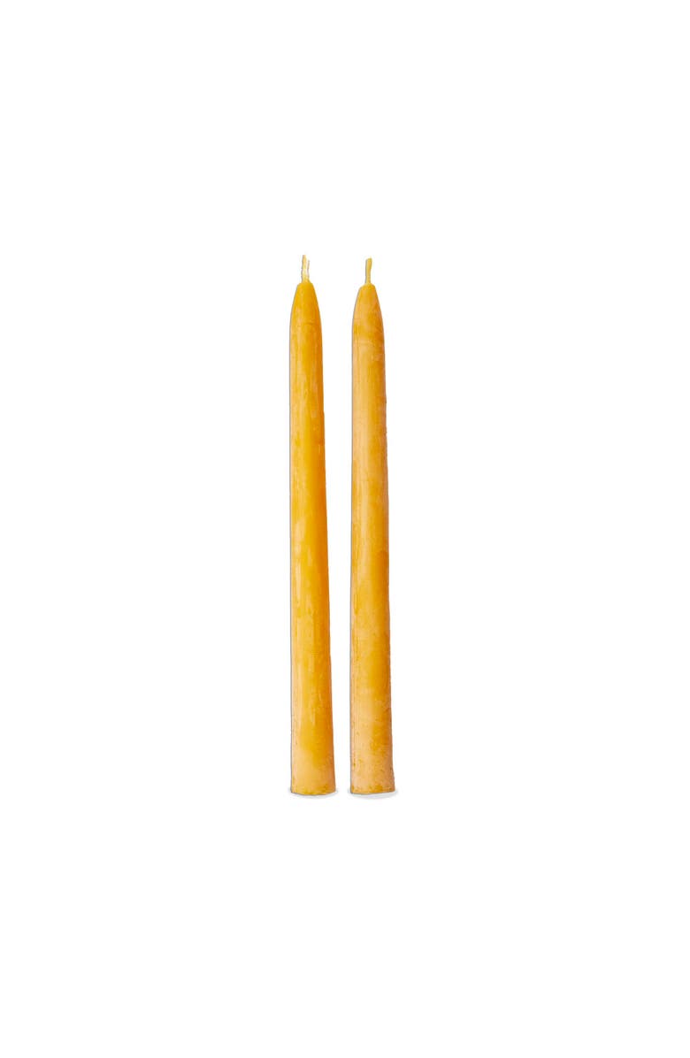 tag Beeswax Dipped Taper Candles Honey Yellow Set of 2, Main, color, Yellow