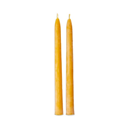 Tag Beeswax Dipped Taper Candles Honey Yellow Set Of 2 In Yellow