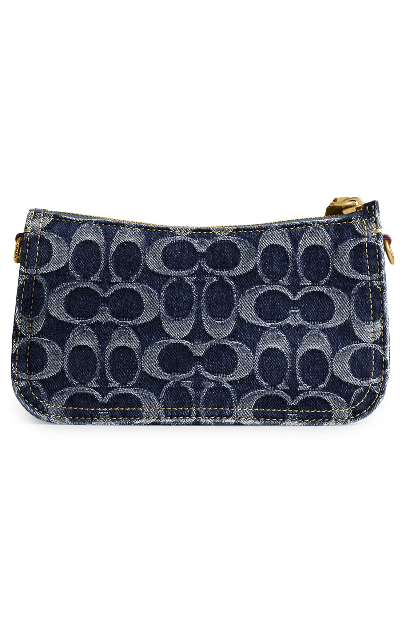 Logo Monogram Convertible Denim Clutch, Alternate, color, B4/ BLUE