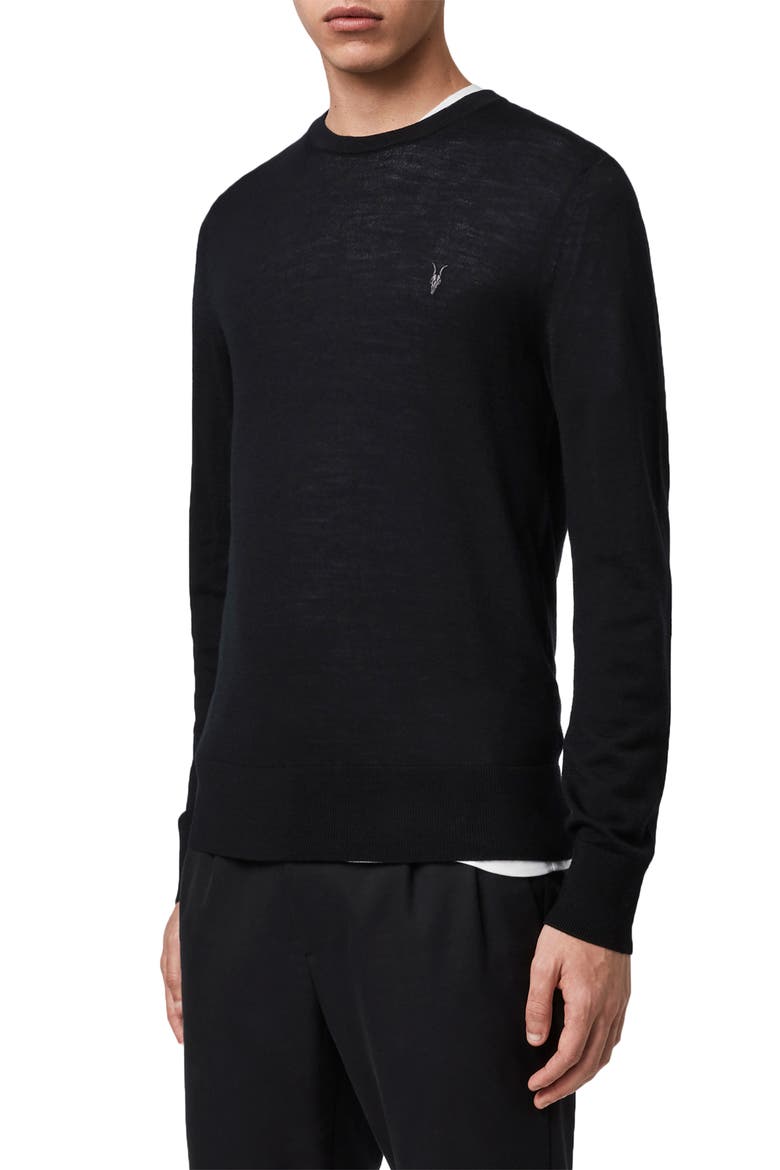 Mode Slim Fit Wool Sweater, Alternate, color, BLACK
