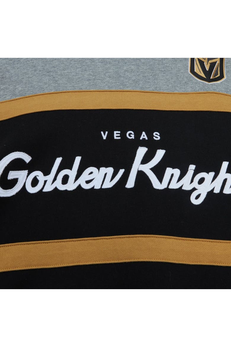 Men's Mitchell & Ness Black/Gray Vegas Golden Knights Head Coach Pullover Hoodie, Alternate, color, Black