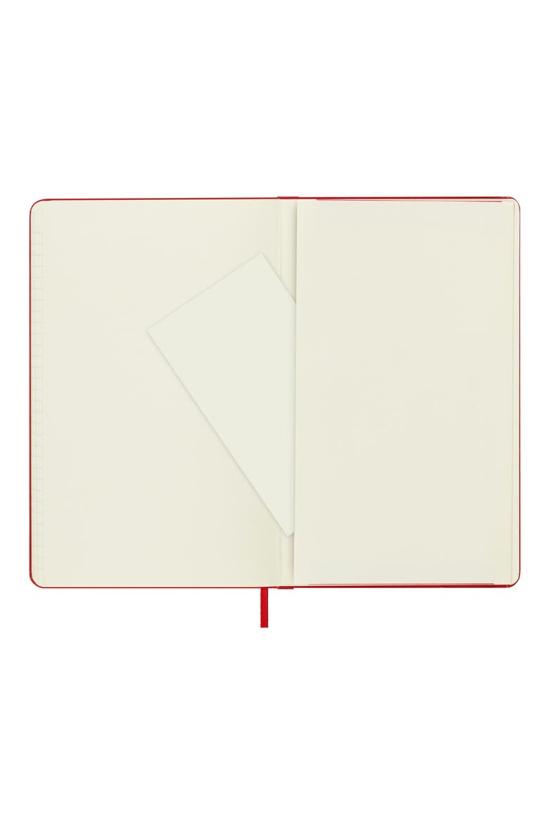 Large Ruled Hardcover Notebook, Alternate, color, RED