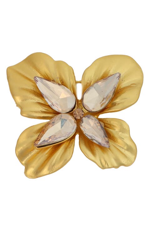 Topaz Flower Brooch