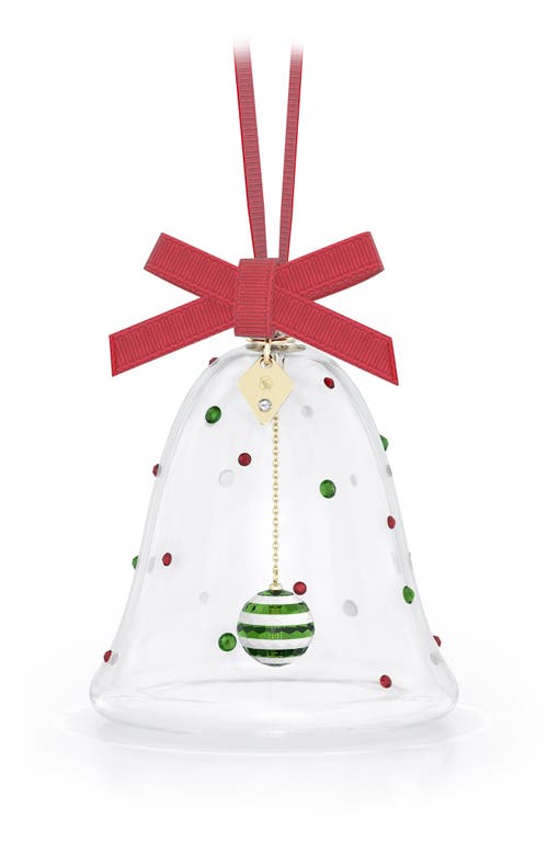 Swarovski Holiday Cheers Crystal Bell Ornament In Red/green Multicolored