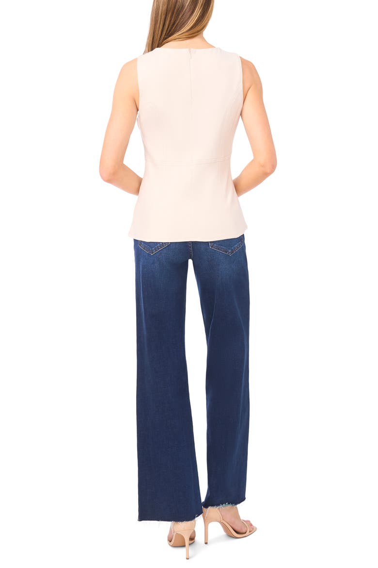 Jewel Neck Ponte Tank, Alternate, color, SILVER BIRCH