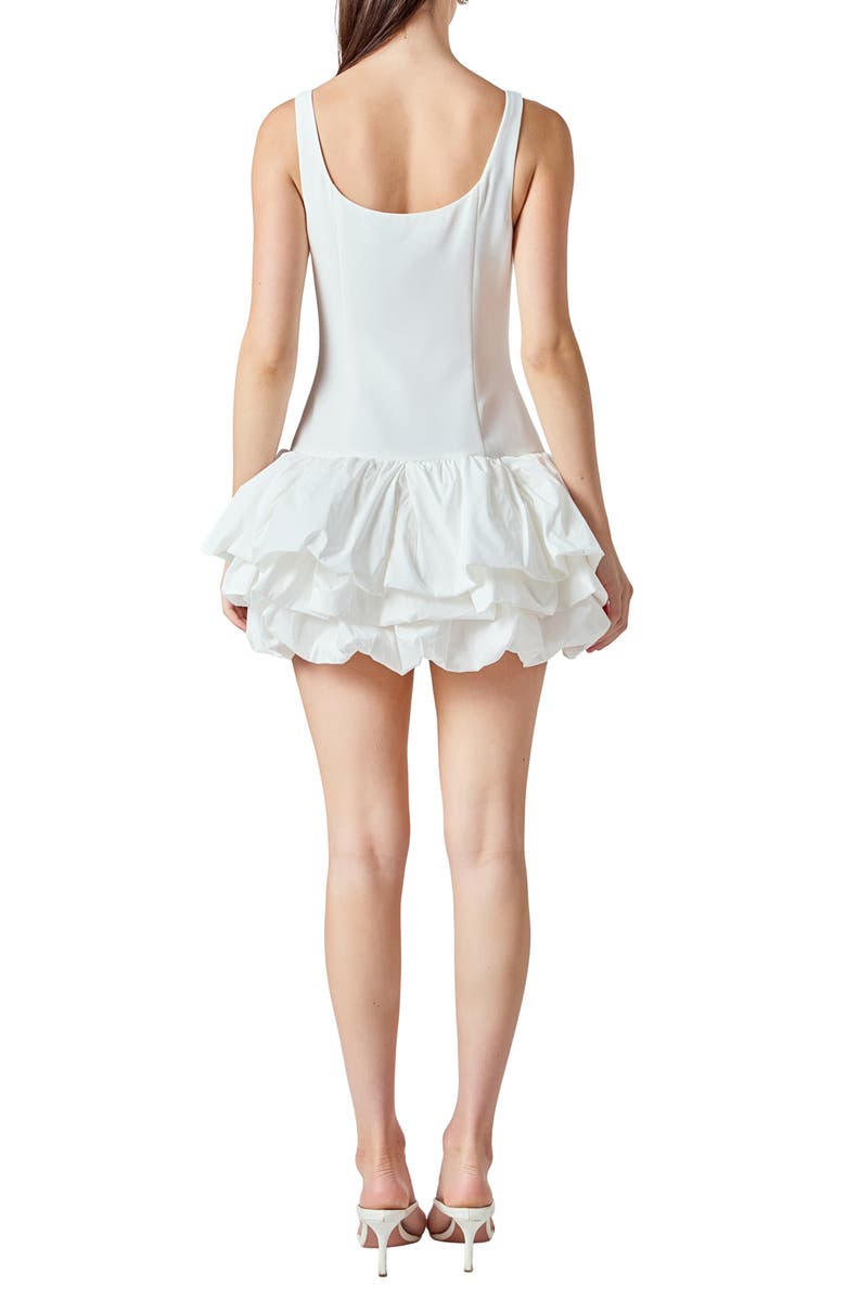 Endless Rose Bubble Hem Bodysuit Minidress, Alternate, color, Ivory