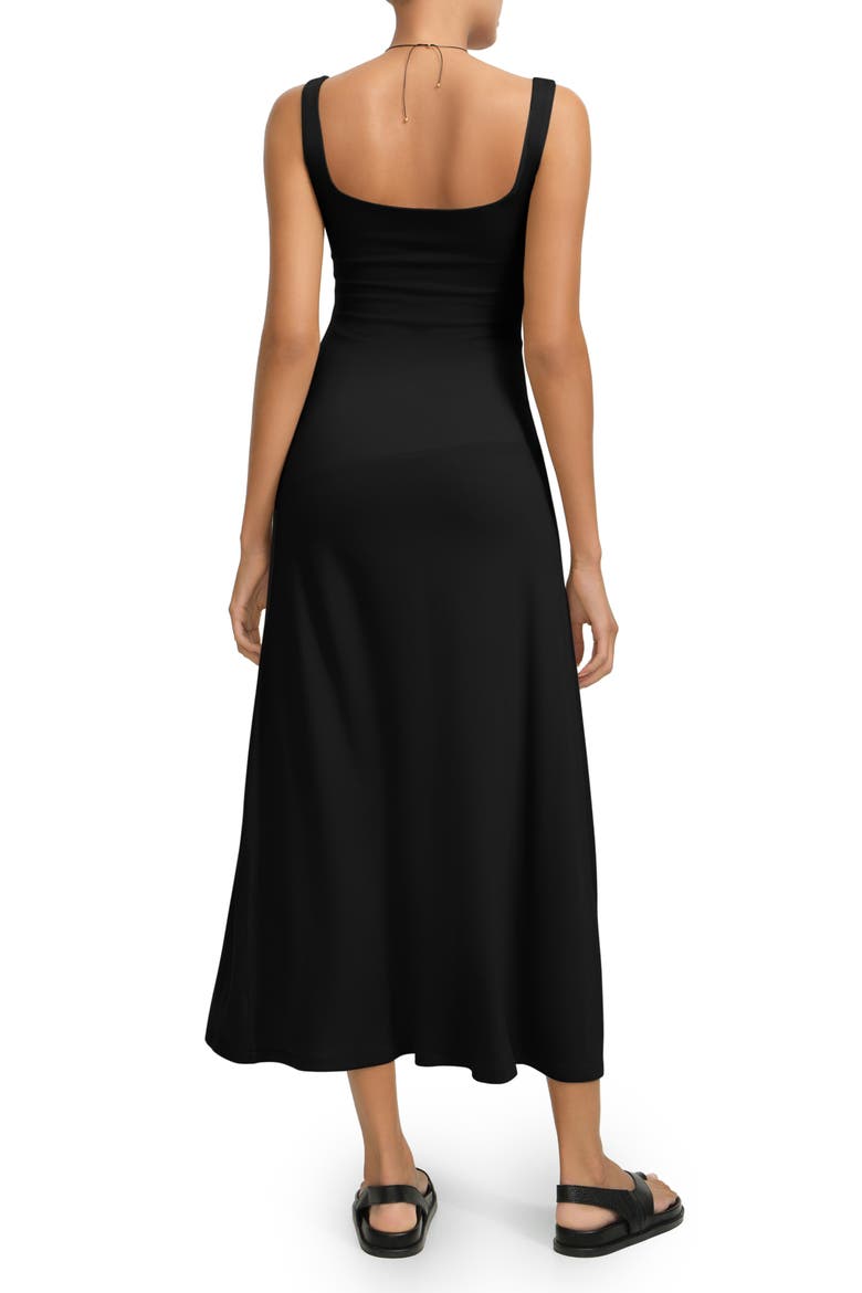 Margot Sleeveless Midi Dress, Alternate, color, BLACK
