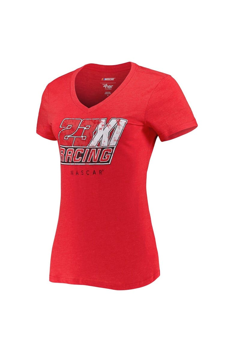 Women's G-III 4Her by Carl Banks Red 23XI Racing Bump & Run V-Neck T-Shirt, Alternate, color, Red