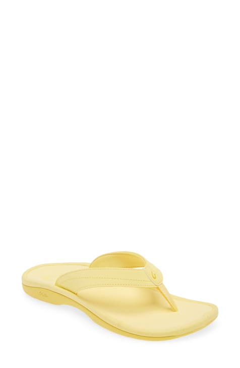 Yellow flat sandals fashion