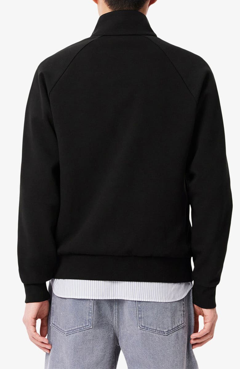 Lacoste Classic Fit Fleece Zip Sweatshirt, Alternate, color, Black