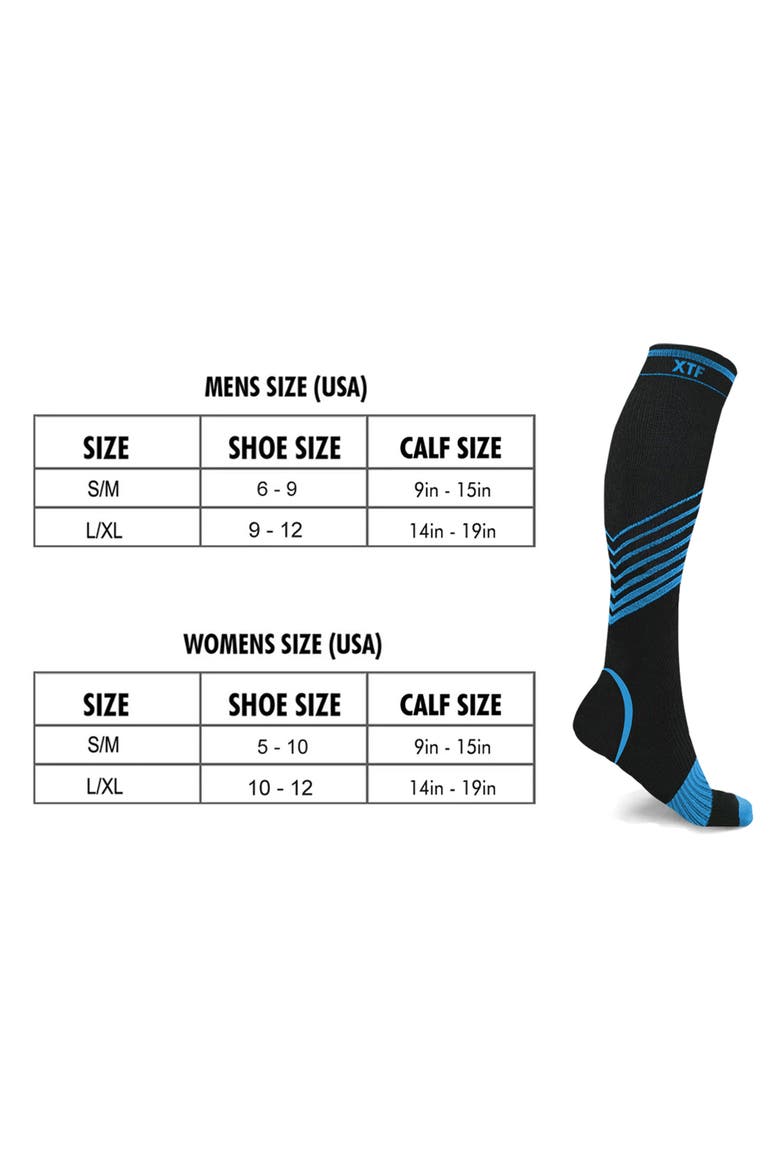6-Pack Knee High Compression Recovery Socks, Main, color, MIX