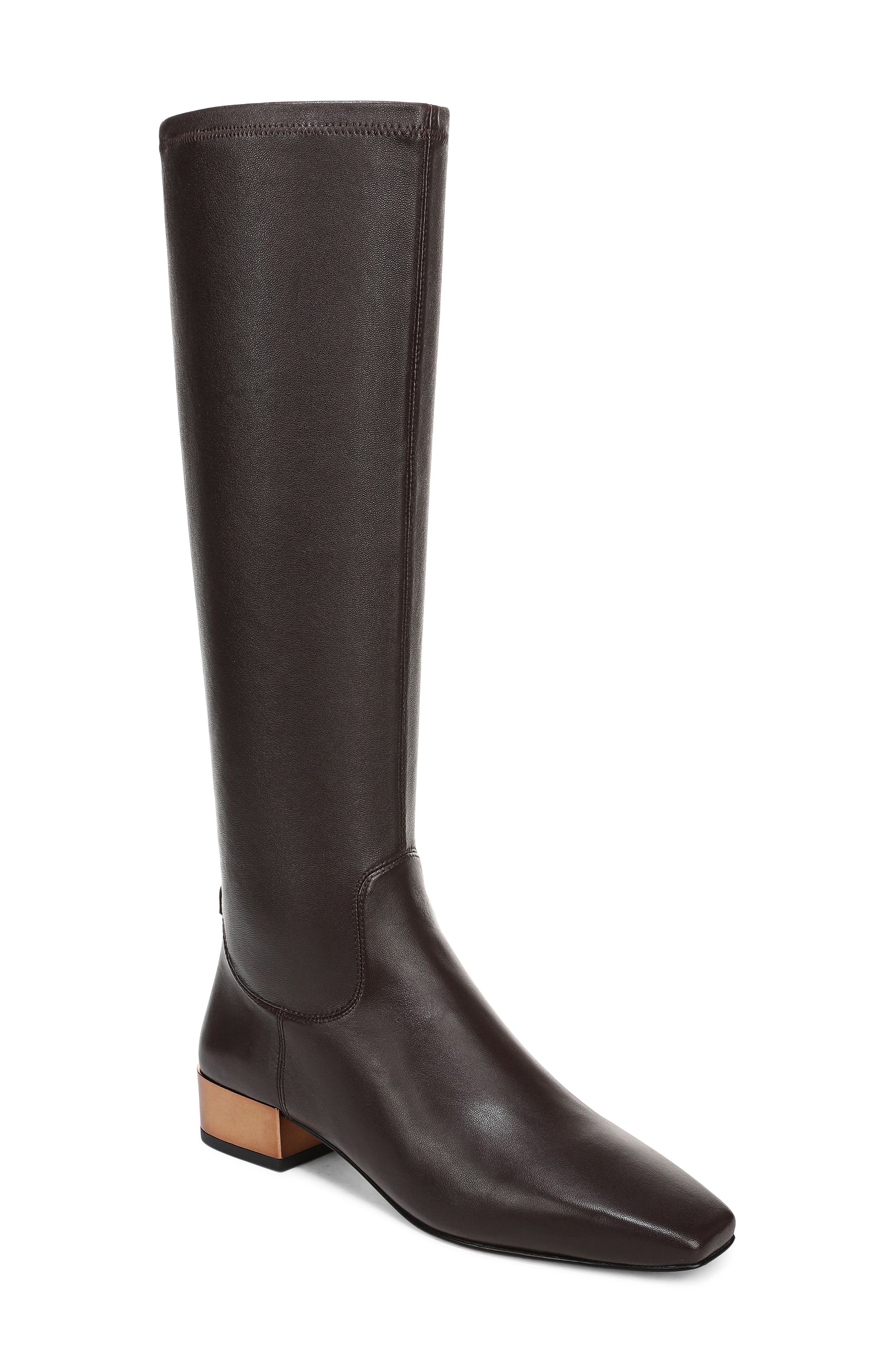 Lanna Knee High Leather Boot, Main, color, BROWN VOGUE LEATHER