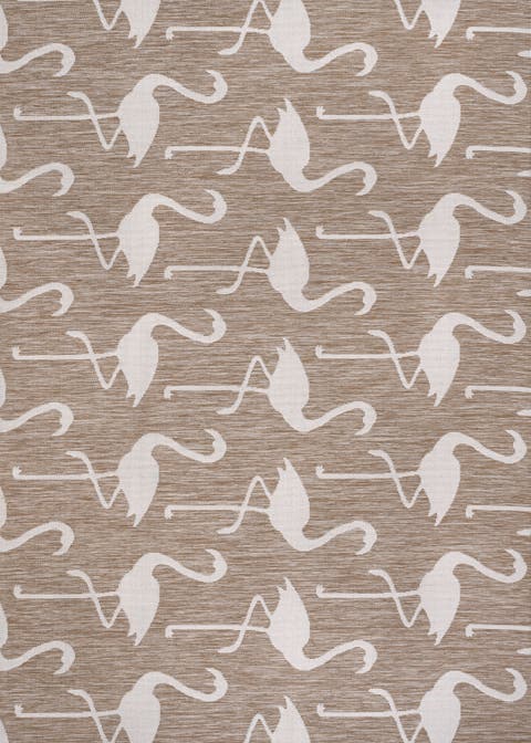 Liana Casual Coastal Flamingos Two-Tone Indoor/Outdoor Area Rug