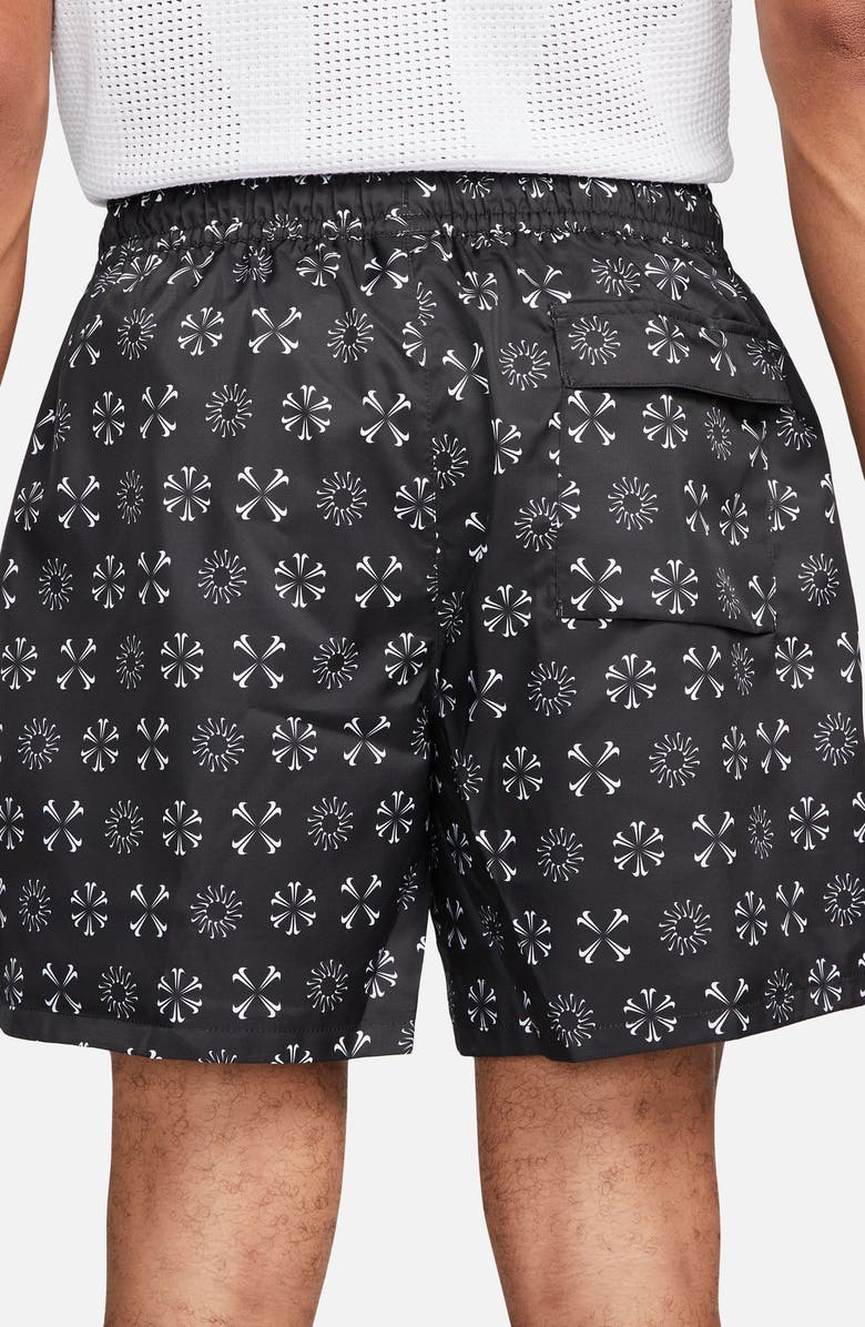 Nike Woven Monogram Flow Shorts, Alternate, color, Black/Black/White