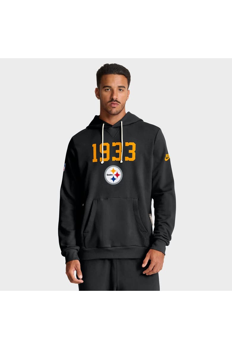 Men's Nike Black Pittsburgh Steelers Sideline Standard Issue Alt 2 Dri-FIT Hoodie, Main, color, Black