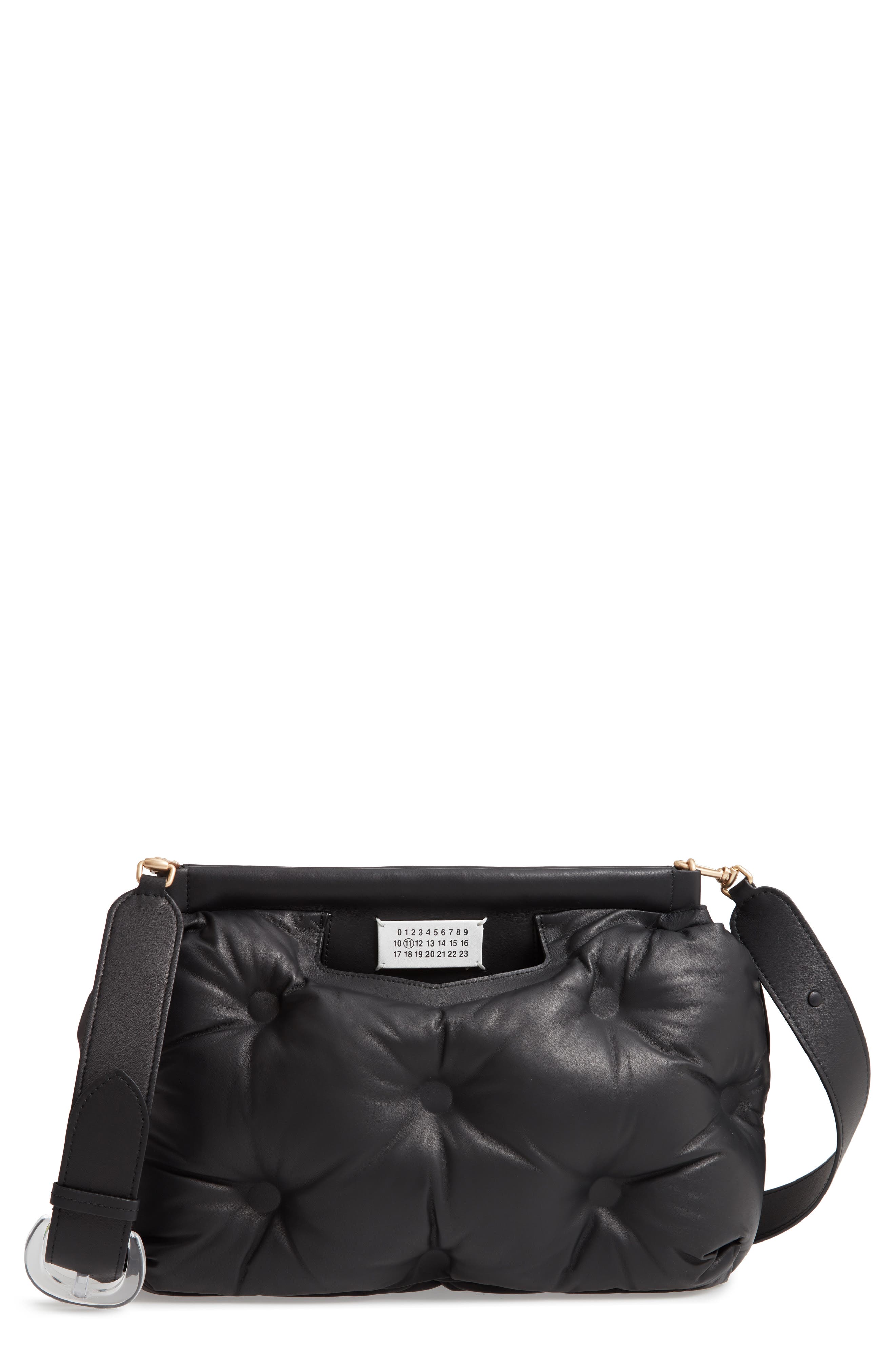 Maison Margiela Medium Glam Slam Leather Shoulder Bag, Main, color, 