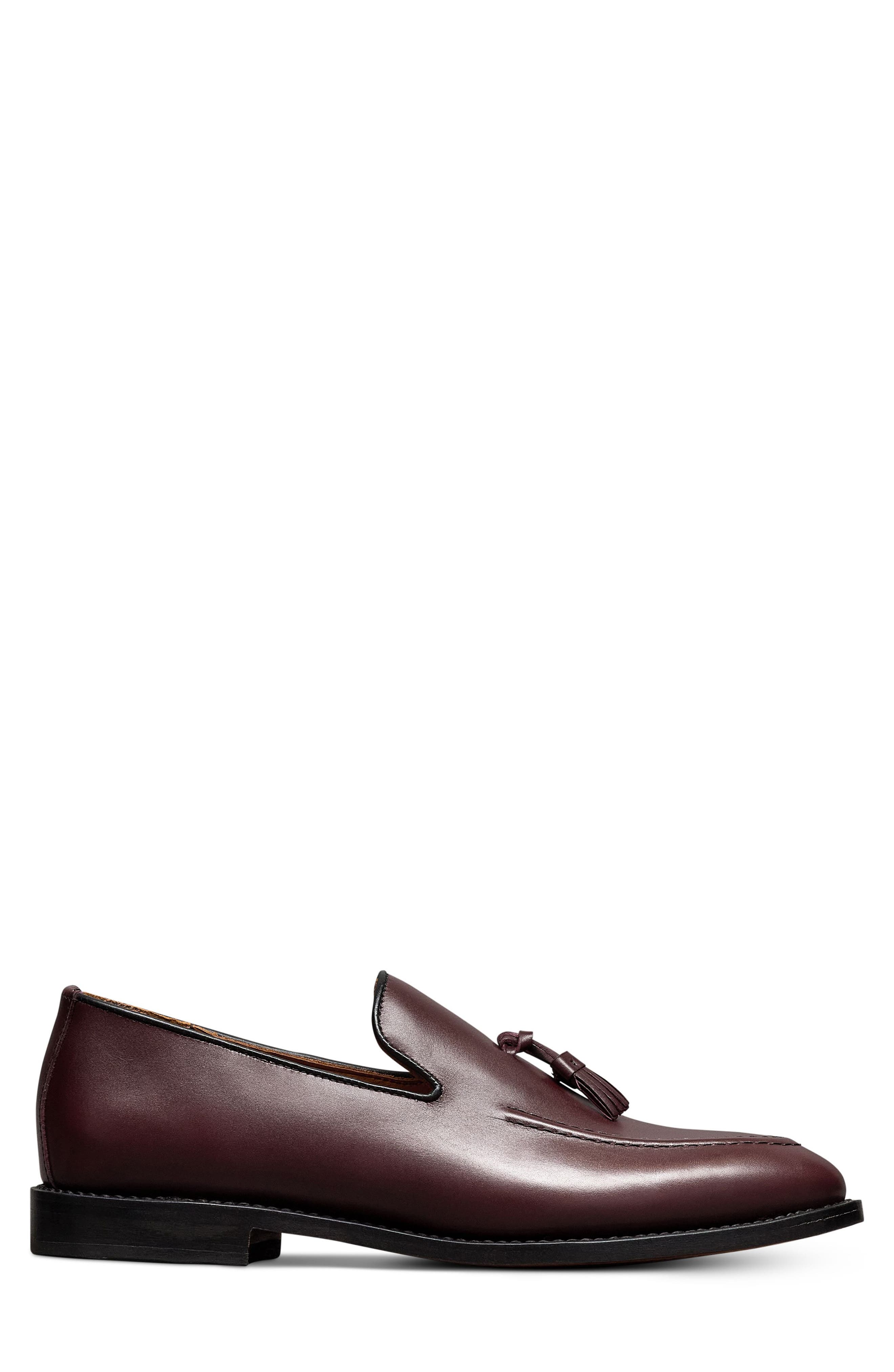 Rand Apron Toe Tassel Loafer, Alternate, color, BURGUNDY