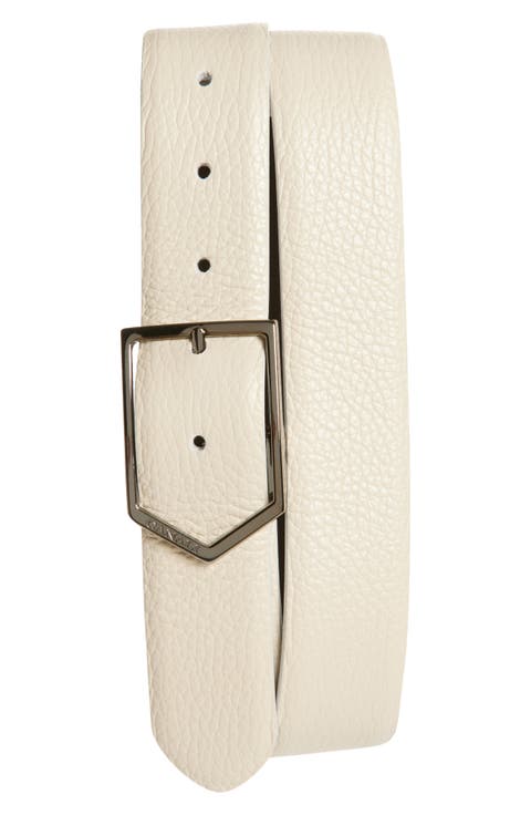 Tumbled Calfskin Leather Belt