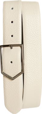 Canali Tumbled Calfskin Leather Belt
