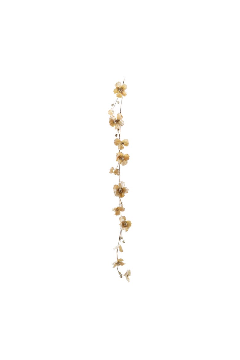 Magnolia Garland with Glittered Jewels, Polyester & Iron, Main, color, Blush Color