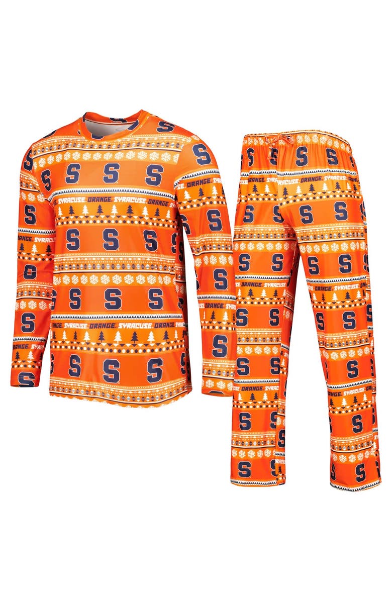 CONCEPTS SPORT Men's Concepts Sport Orange Syracuse Orange Swivel Long Sleeve T-Shirt & Pants Sleep Set, Main, color, Orange