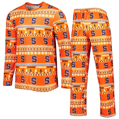 Men's Concepts Sport Orange Syracuse Orange Swivel Long Sleeve T-Shirt & Pants Sleep Set