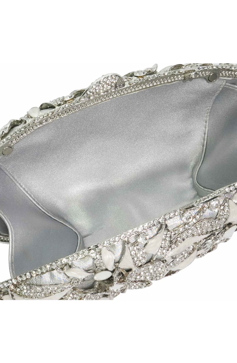 Dune London Brides Crystal Embellished Minaudière, Alternate, color, Silver