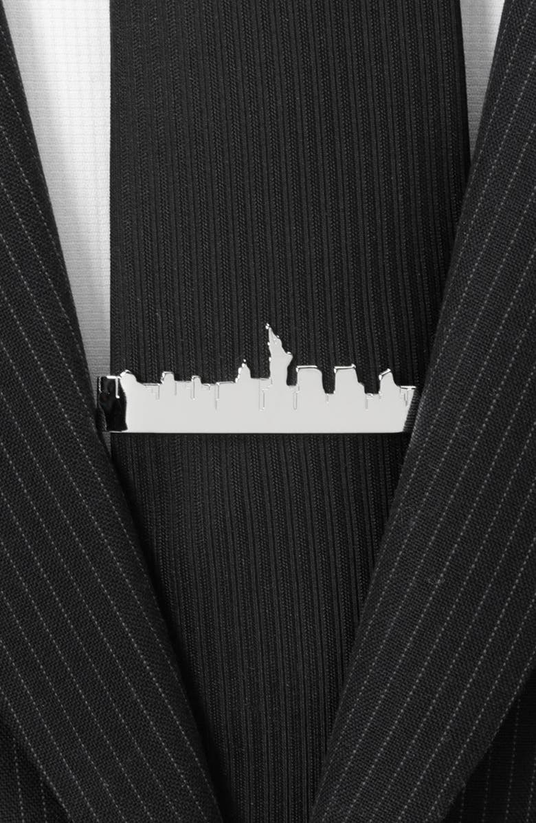 Cufflinks, Inc. New York Skyline Tie Bar, Alternate, color, Silver