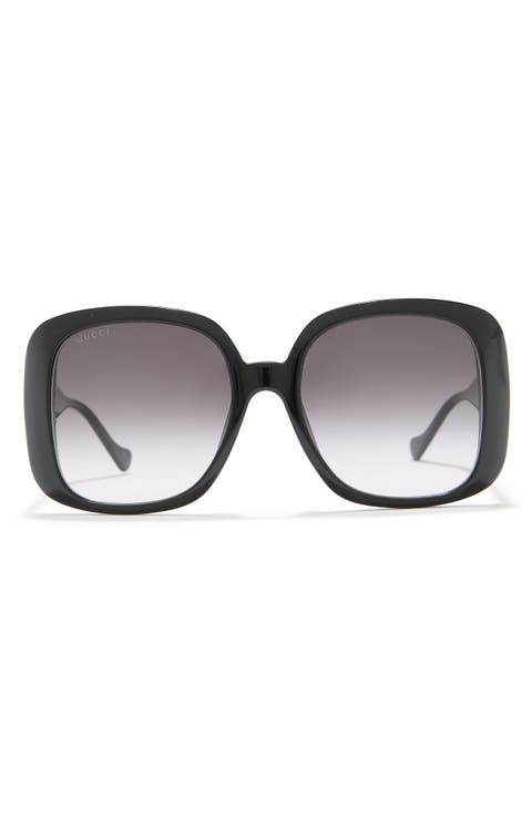 57mm Oversized Square Sunglasses