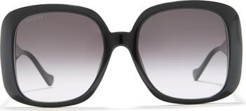 57mm Oversized Square Sunglasses