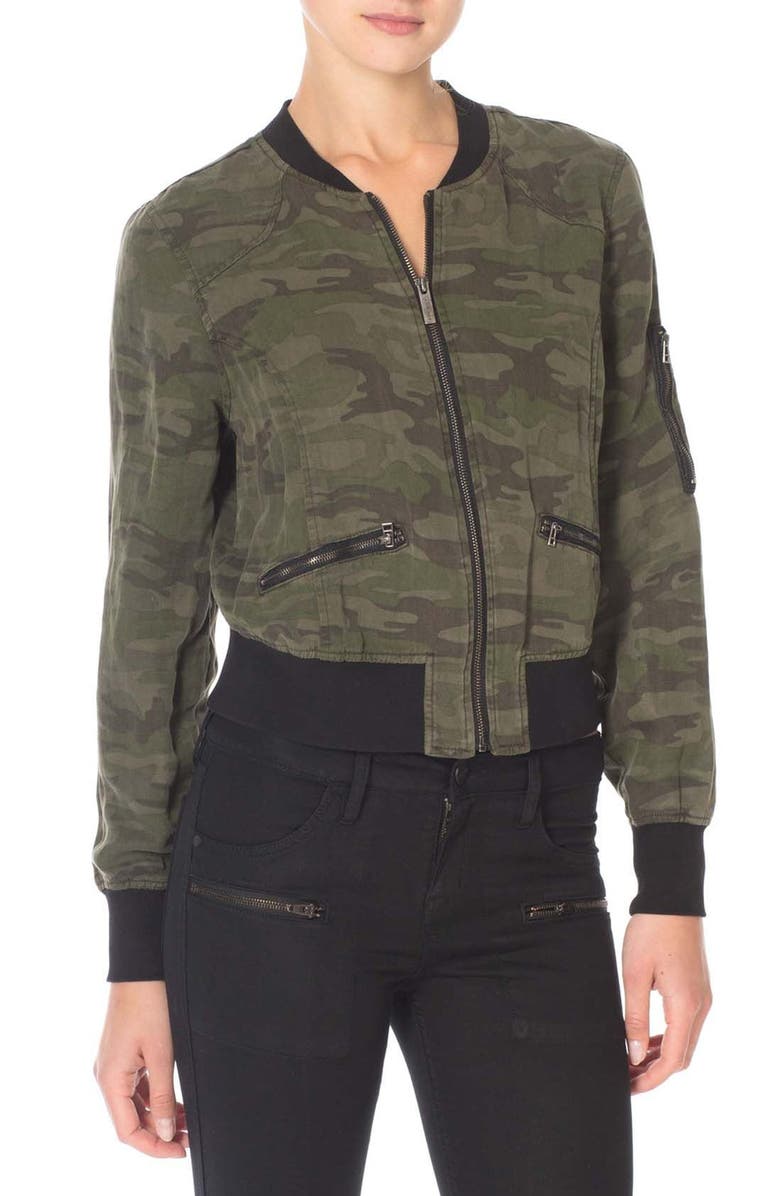 Sanctuary Camo Print Bomber Jacket, Main, color,