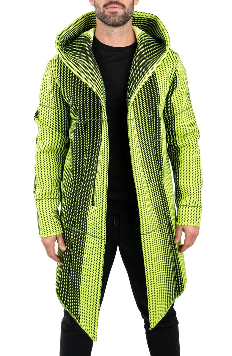 Maceoo Hooded Longline Jacket, Main, color, Green