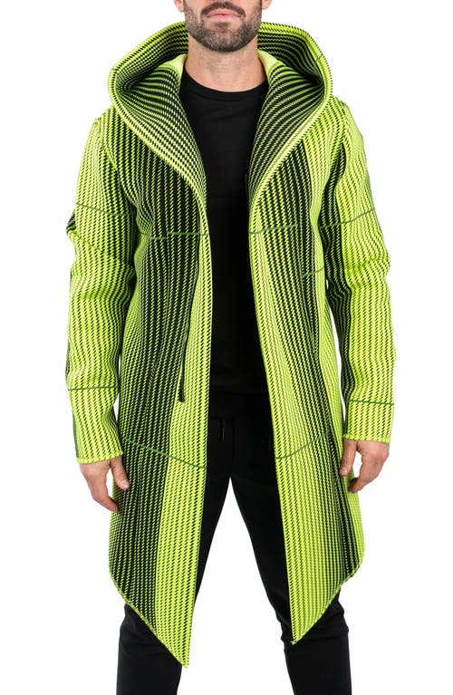 Maceoo Hooded Longline Jacket In Green
