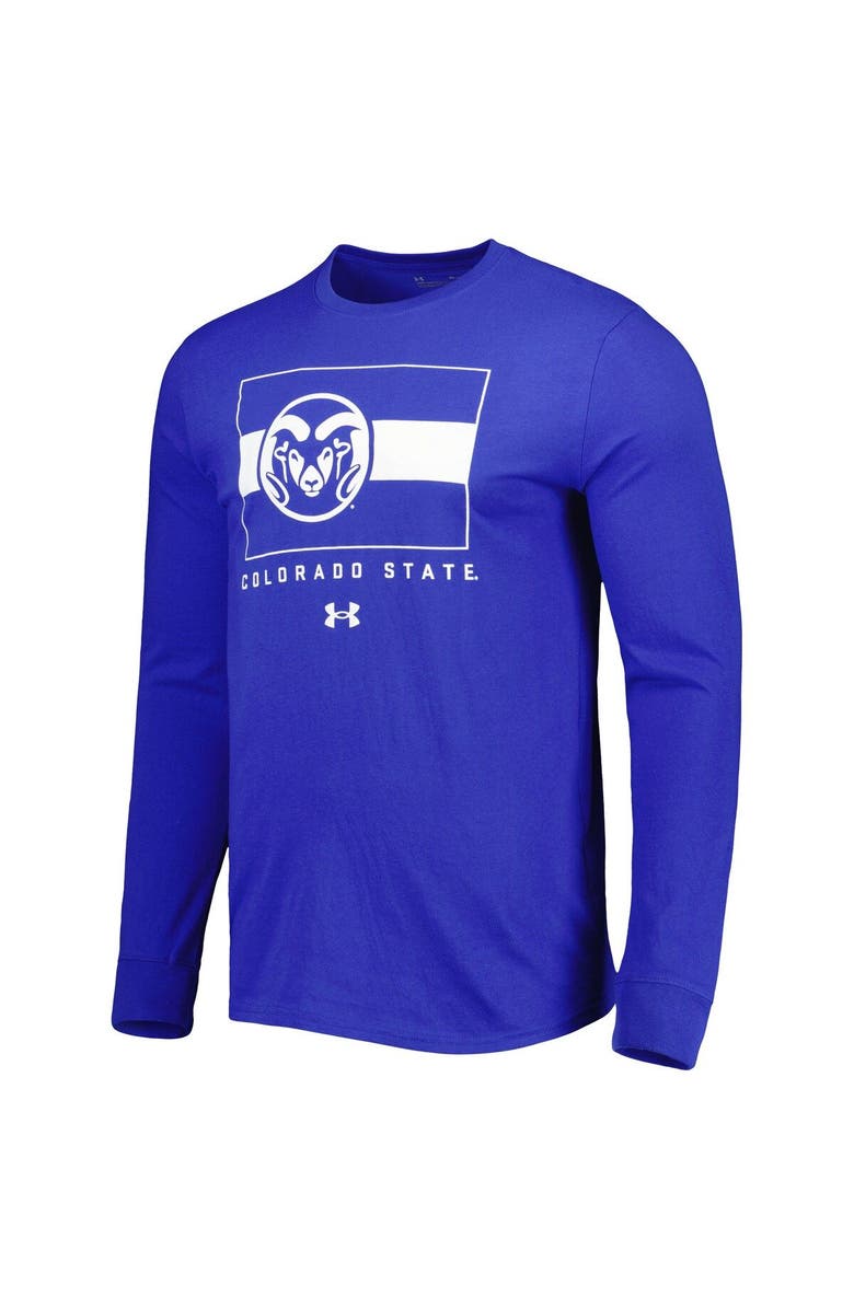 Under Armour Men's Under Armour Royal Colorado State Rams Flag Sideline Performance Long Sleeve T-Shirt, Alternate, color, 