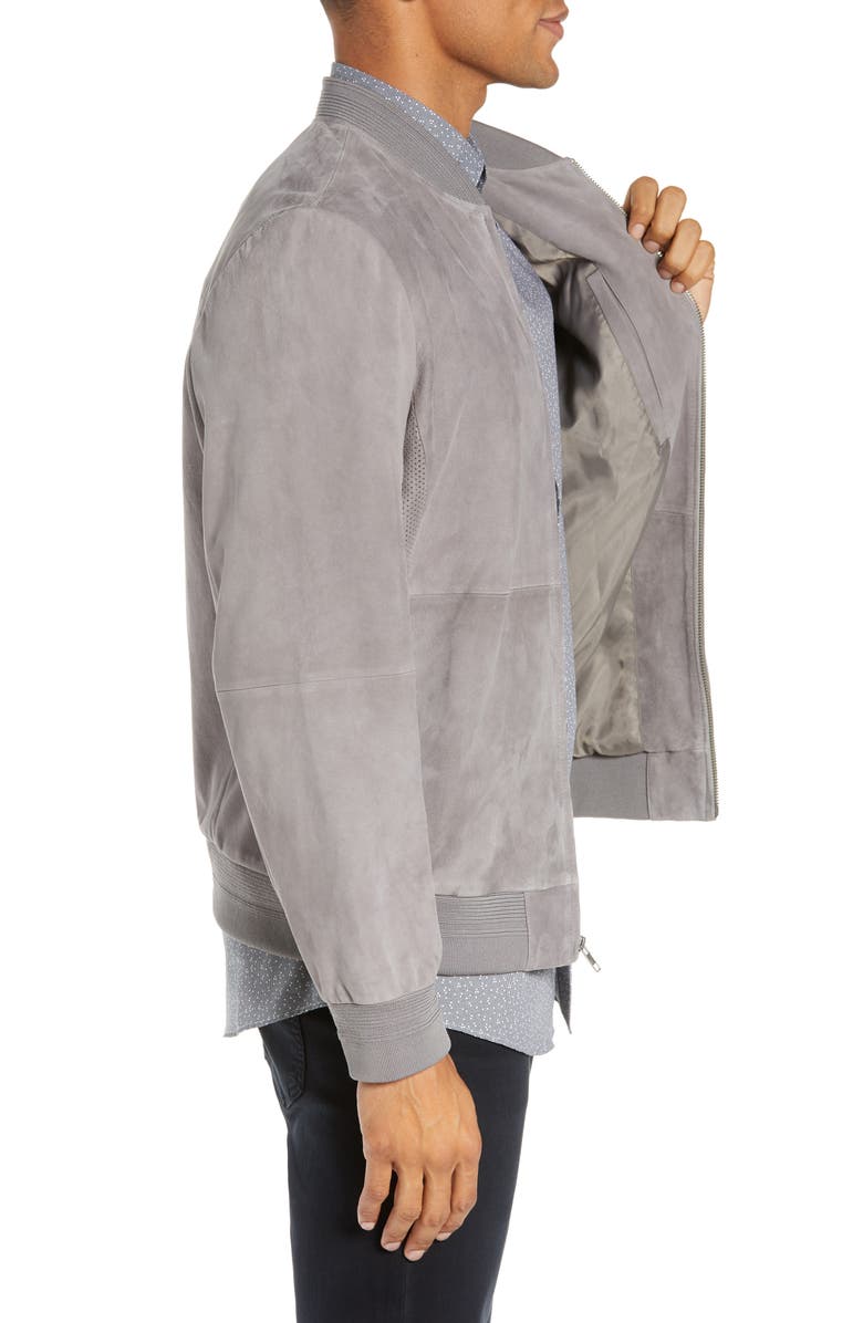 Calibrate Suede Bomber Jacket, Alternate, color, 