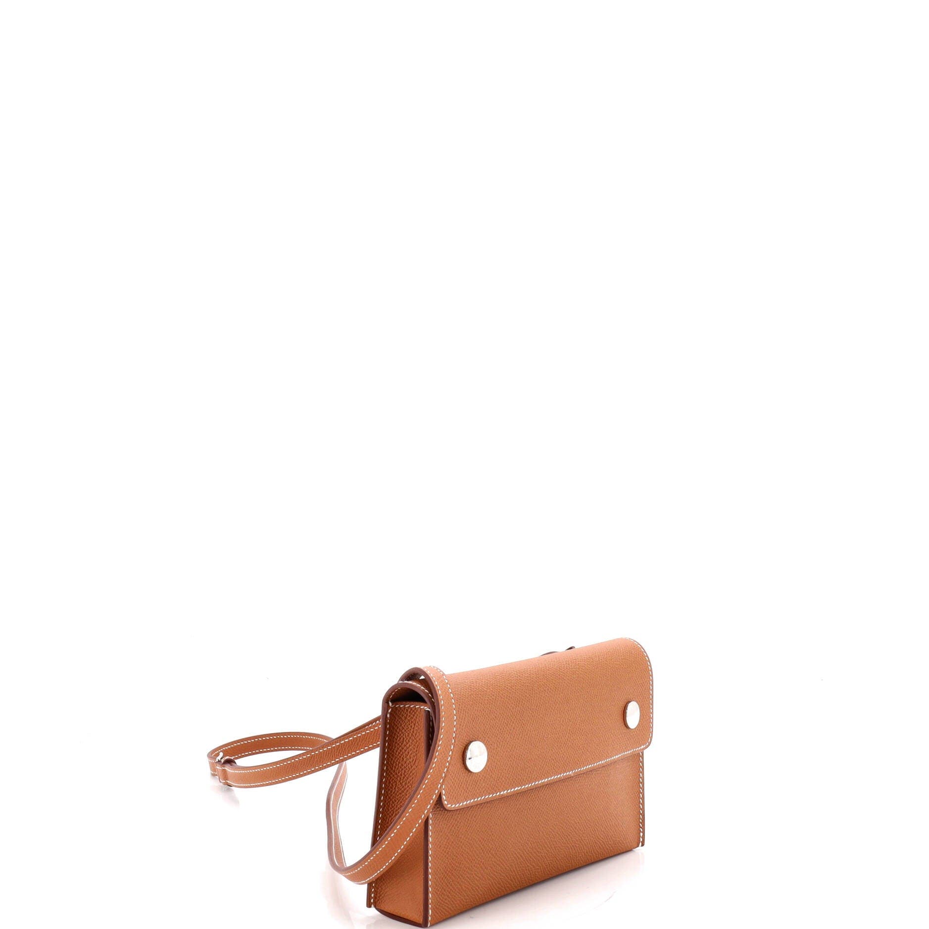 Pre-Owned Hermes Hermesnap Wallet Bag Epsom, Alternate, color, Gold