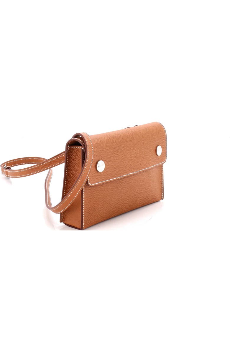 Pre-Owned Hermes Hermesnap Wallet Bag Epsom, Alternate, color, Gold