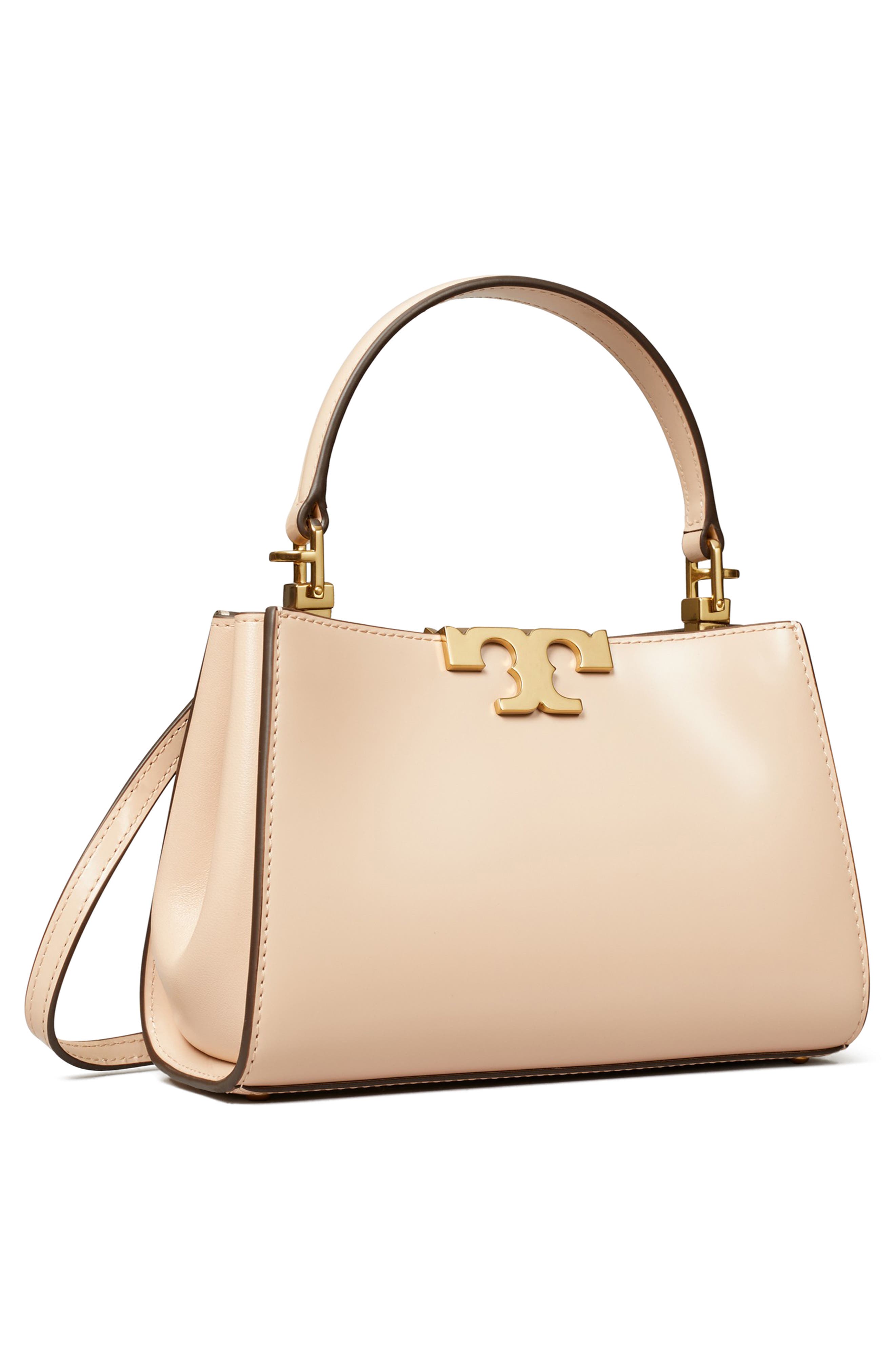 Tory Burch Mini Eleanor Spazzolato Leather Satchel, Alternate, color, 