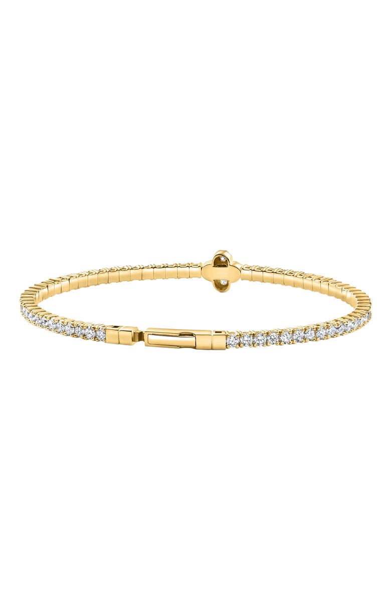 Bliss Diamond 3.70Ct Diamond Flexible Tennis Bangle Bracelet 14k Gold Lab Grown, Alternate, color, 