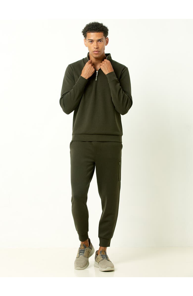 Single Stitch Classic 1/4 Zip Sweatshirt, Alternate, color, Olive