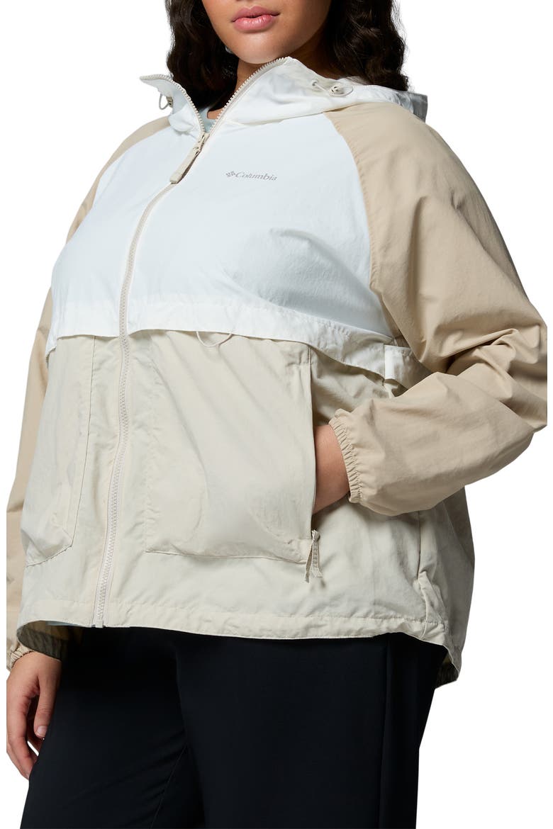 Spire Valley Water Repellent Windbreaker, Alternate, color, DARK STONE/ SEA SALT/ FOSSIL
