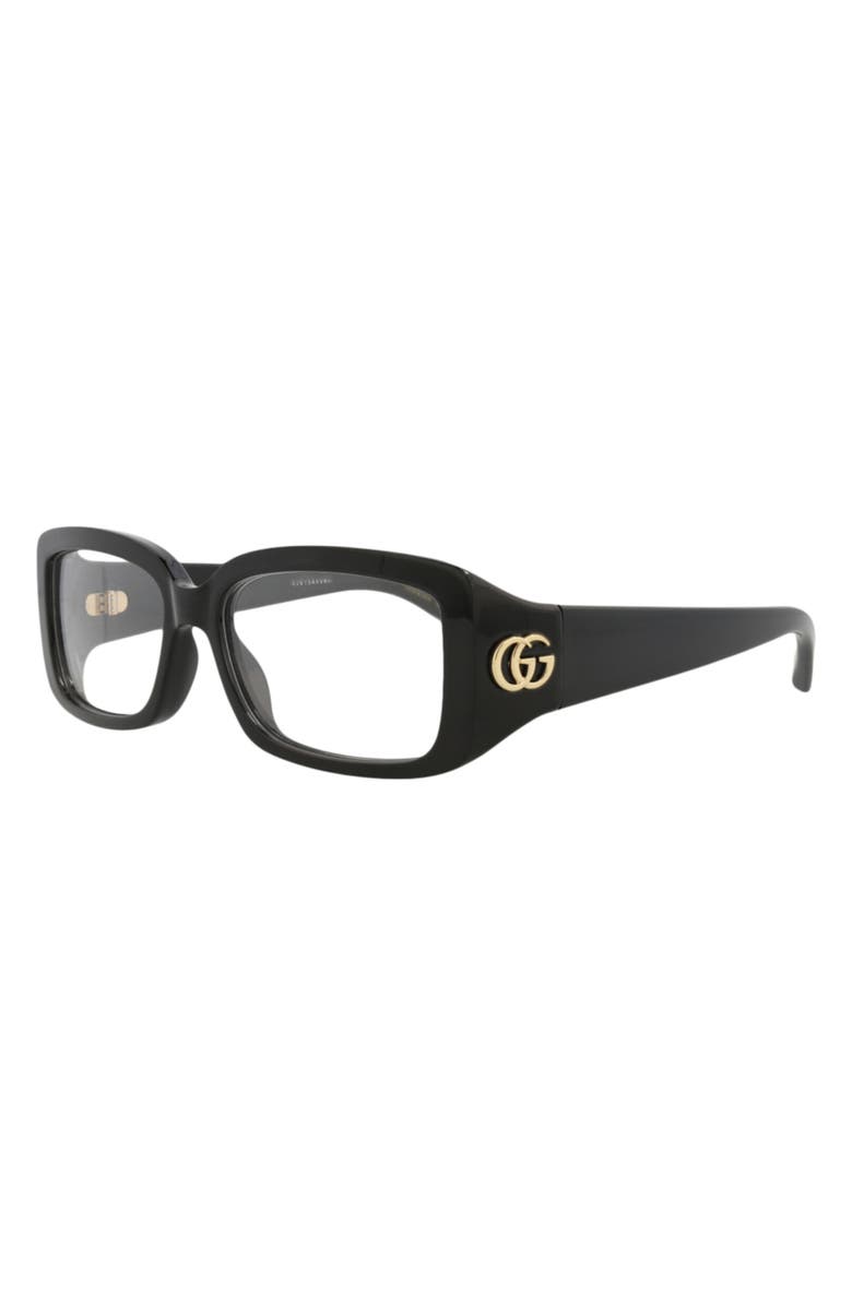 Gucci Optical Glasses, Alternate, color, Black Black Transparent