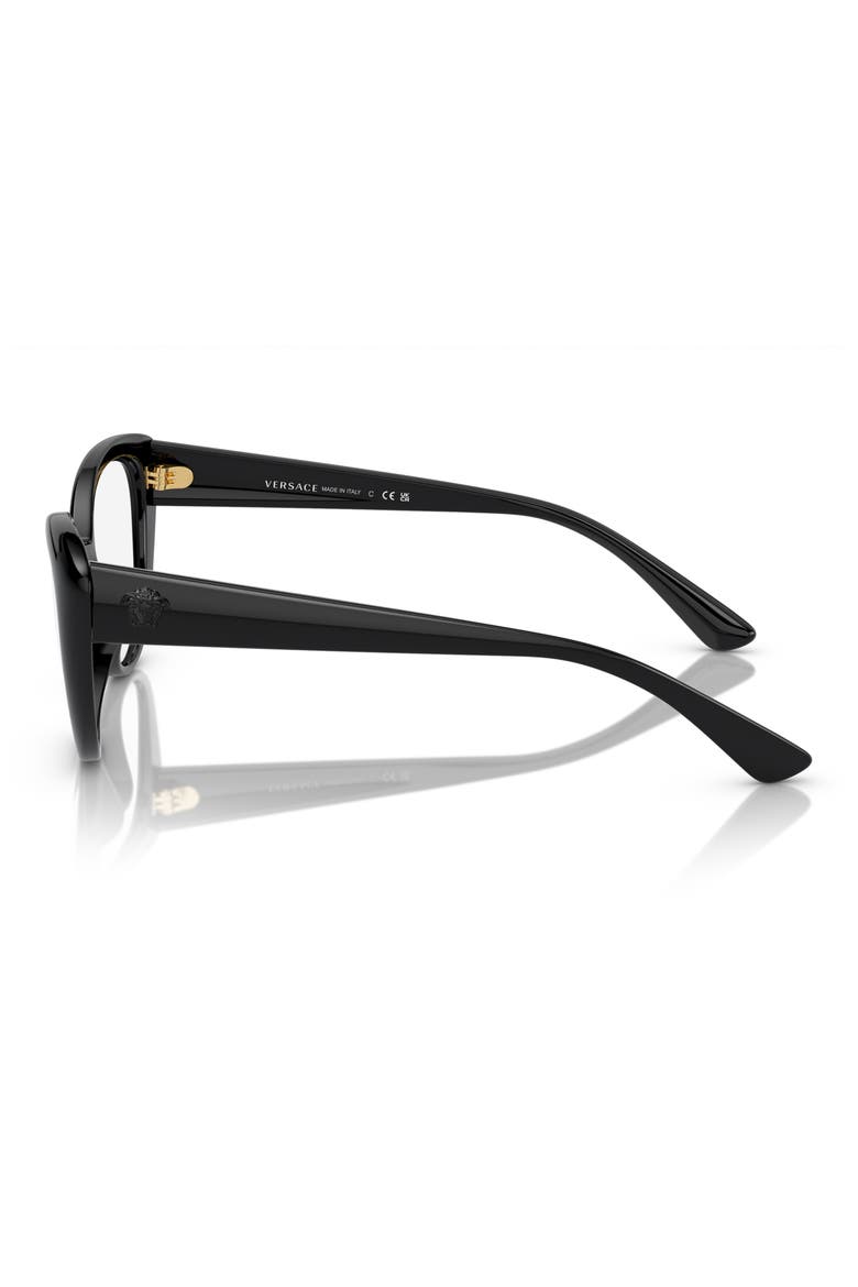 53mm Cat Eye Optical Glasses, Alternate, color, BLACK