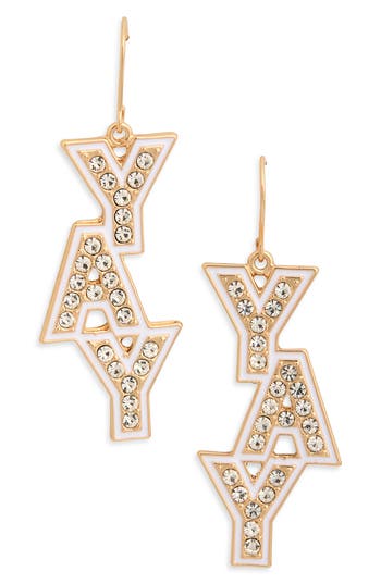 Leith Yay Statement Cz Drop Earrings