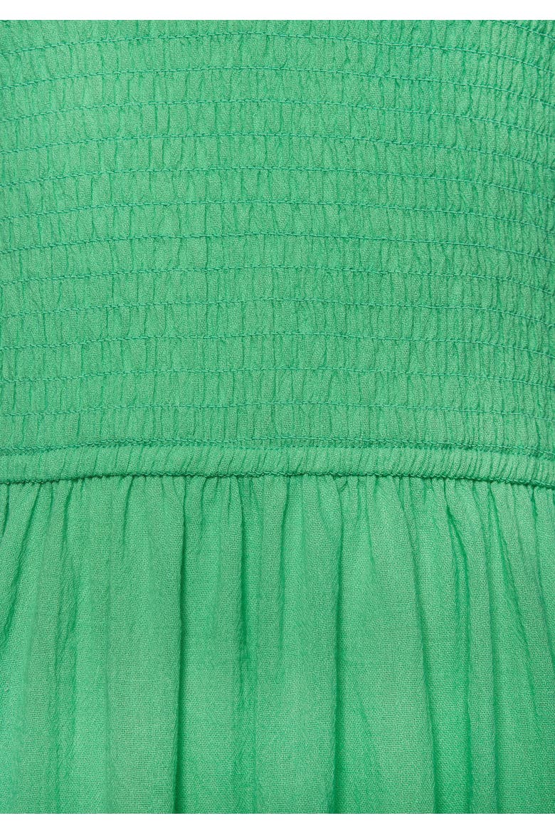 Smocked V-Neck Maxi Dress, Alternate, color, Green
